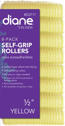 SELF GRIP ROLLERS YELLOW 1/2 INCH 8-PACK 